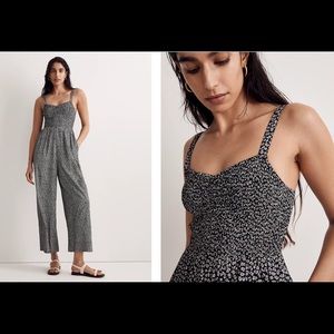 Lucie Wide-Leg Jumpsuit in Micro Daisy